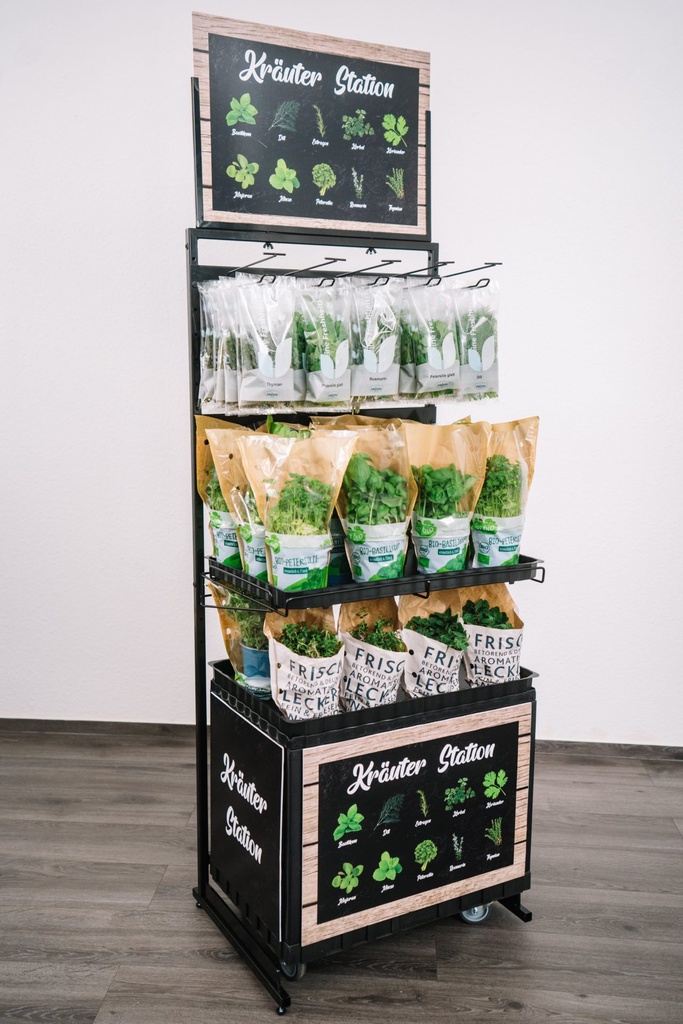 [01-07-105-00026] Freestanding Mobile Station for Herbs - with Feet