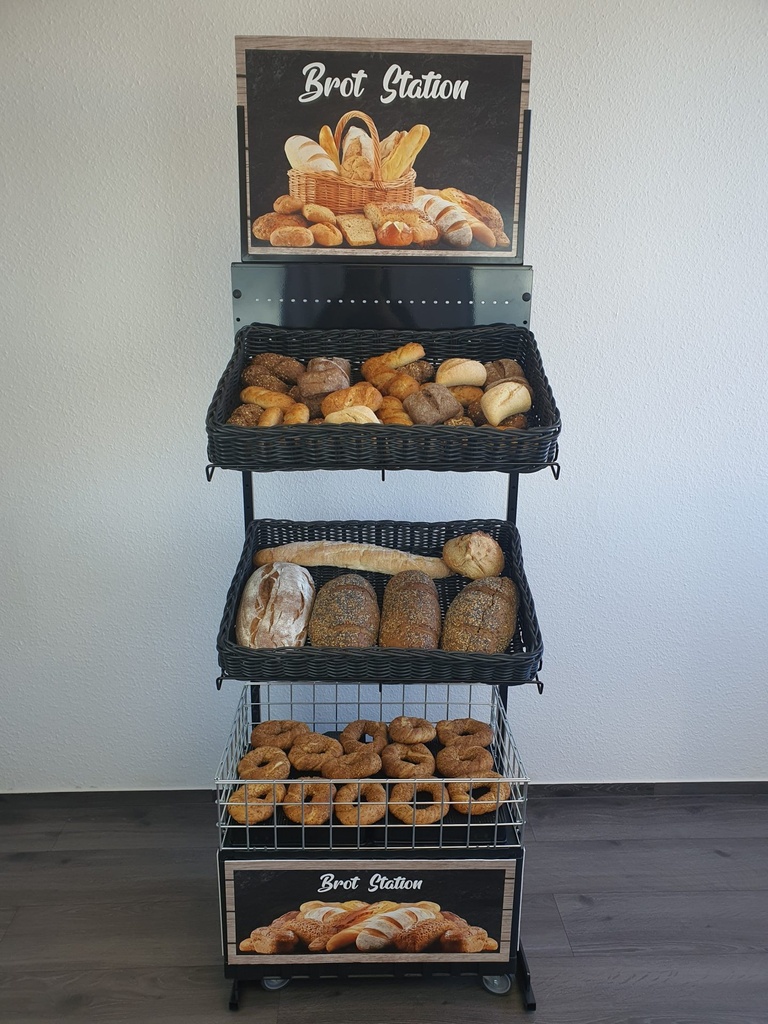 [01-07-105-00028] Freestanding Mobile Station for Bread - with Feet