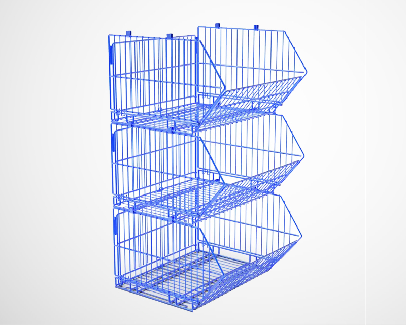 [01-05-105-00033] Foldable Stacking Wire Baskets