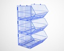 Foldable Stacking Wire Baskets