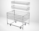 Mobile Promotion Wire Table with Stacking Baskets