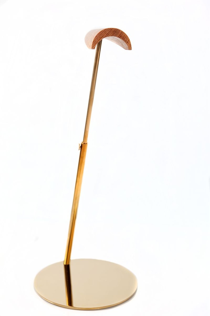 [02-11-212-00004] Chrome Bag Display Stand with Wooden Shoulder