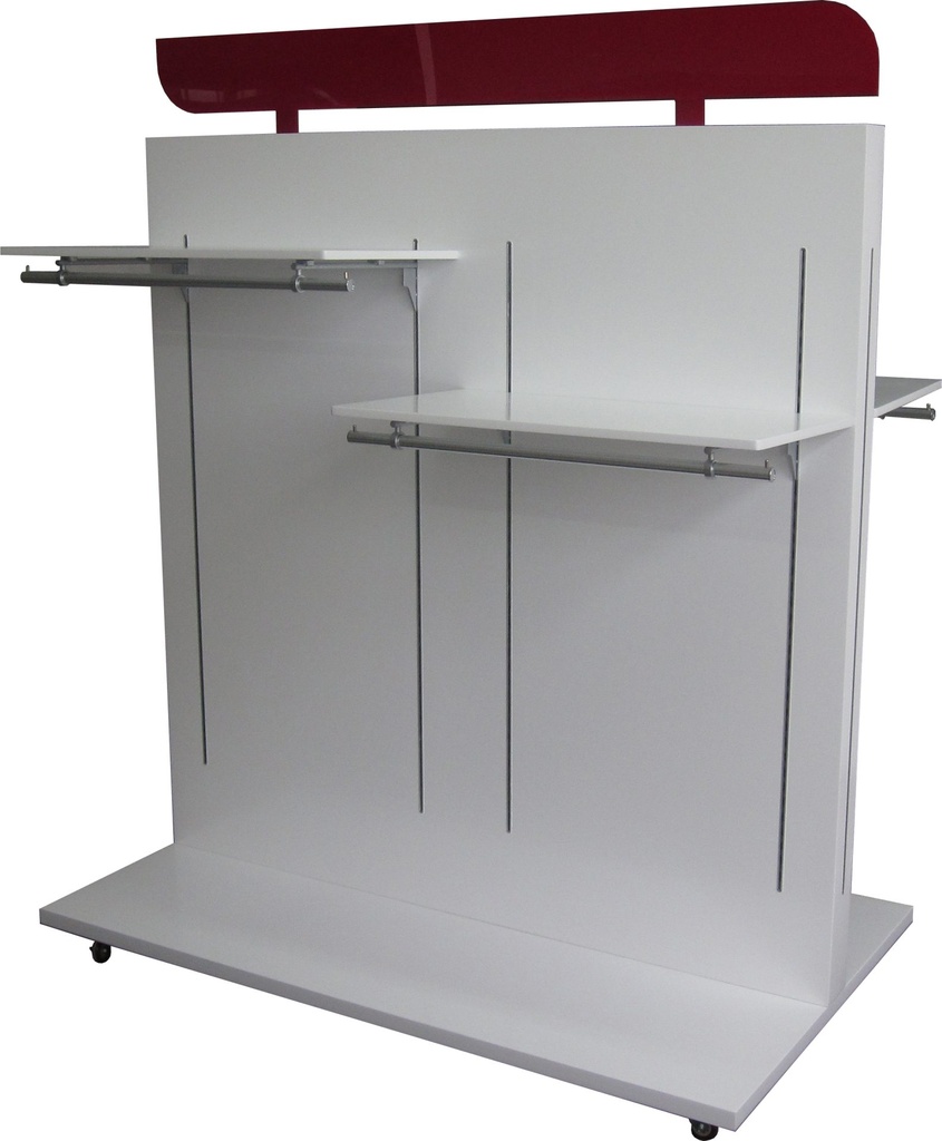 [02-10-202-00021] Metal Display Shelf with Rails