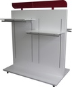Metal Display Shelf with Rails