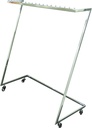 Z-Shaped Rolling Garment Rack
