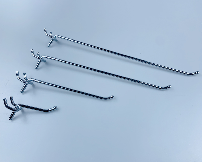Pegboard Display Hook with Tip (Chrome)