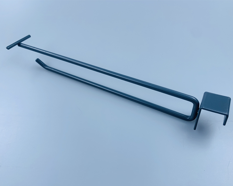 [01-08-115-00068] Twin-Arm Slatwall Display Hook with Label Holder