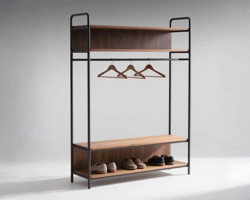 [01-03-105-00075] Wall-Mounted Clothing and Shoe Display Rack