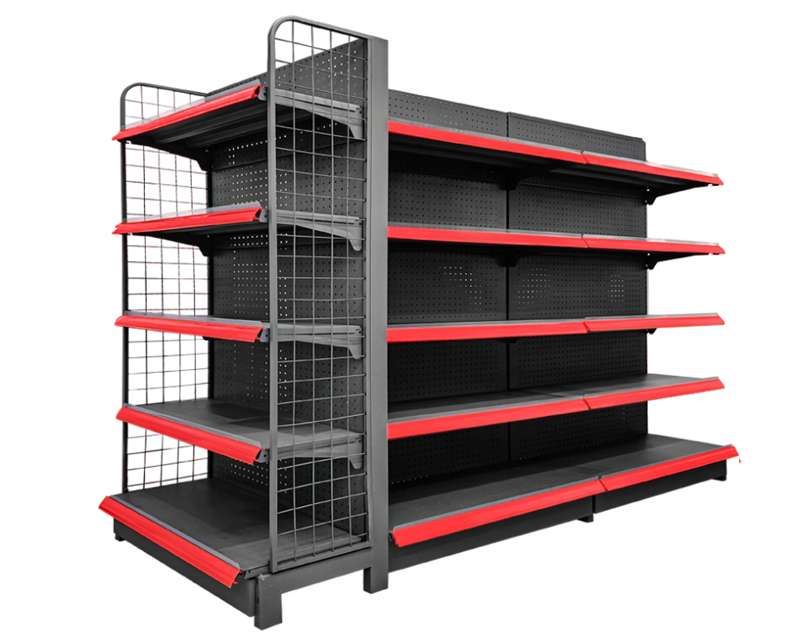 [02-10-202-00041] Gondola Island Supermarket Shelving Unit