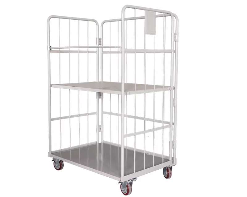 [01-04-107-00003] Two-Tier Enclosed Shelf Trolley