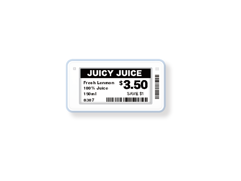 Electronic Shelf Label Technology: Black/White (Shield Series)