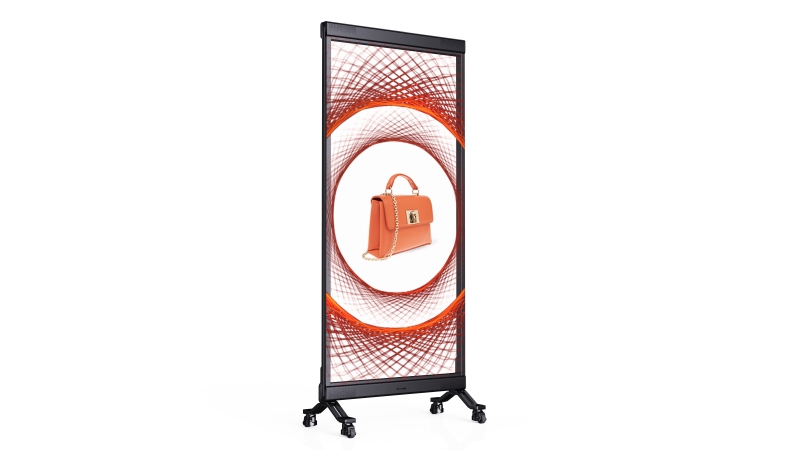 [01-02-103-00107] Transparent DV-LED Freestanding Totems (100'')